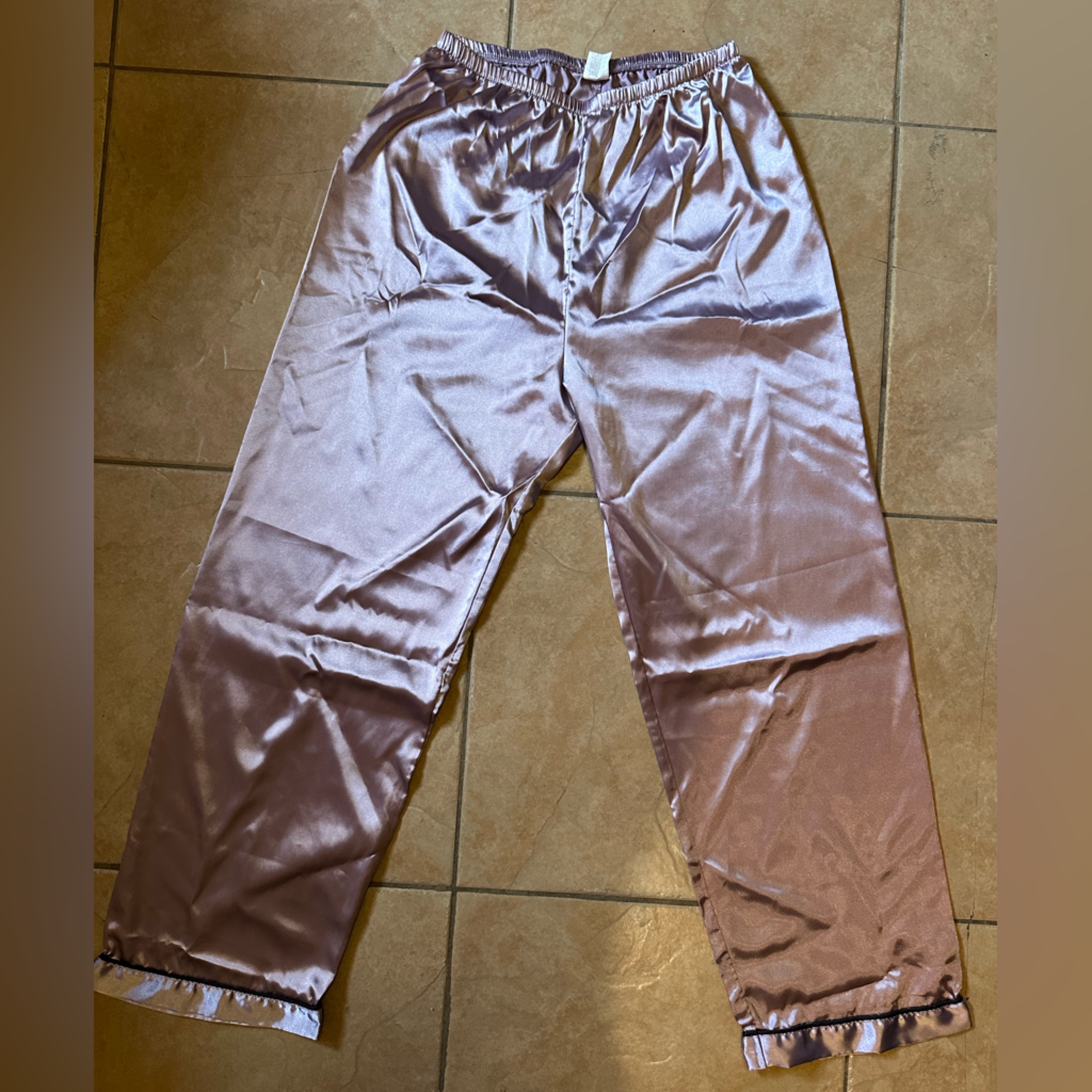 Shein Satin Pajama Pants In Soft Purple